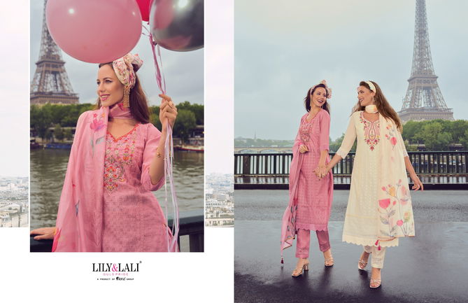 Nusrat By Lily And Lali Chanderi Embroidery Designer Readymade Suits Wholesale Online